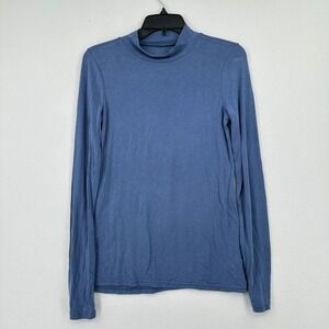 Offline by Aerie Chillside Collection Mock Neck Womens Blue T-Shirt Size M Soft